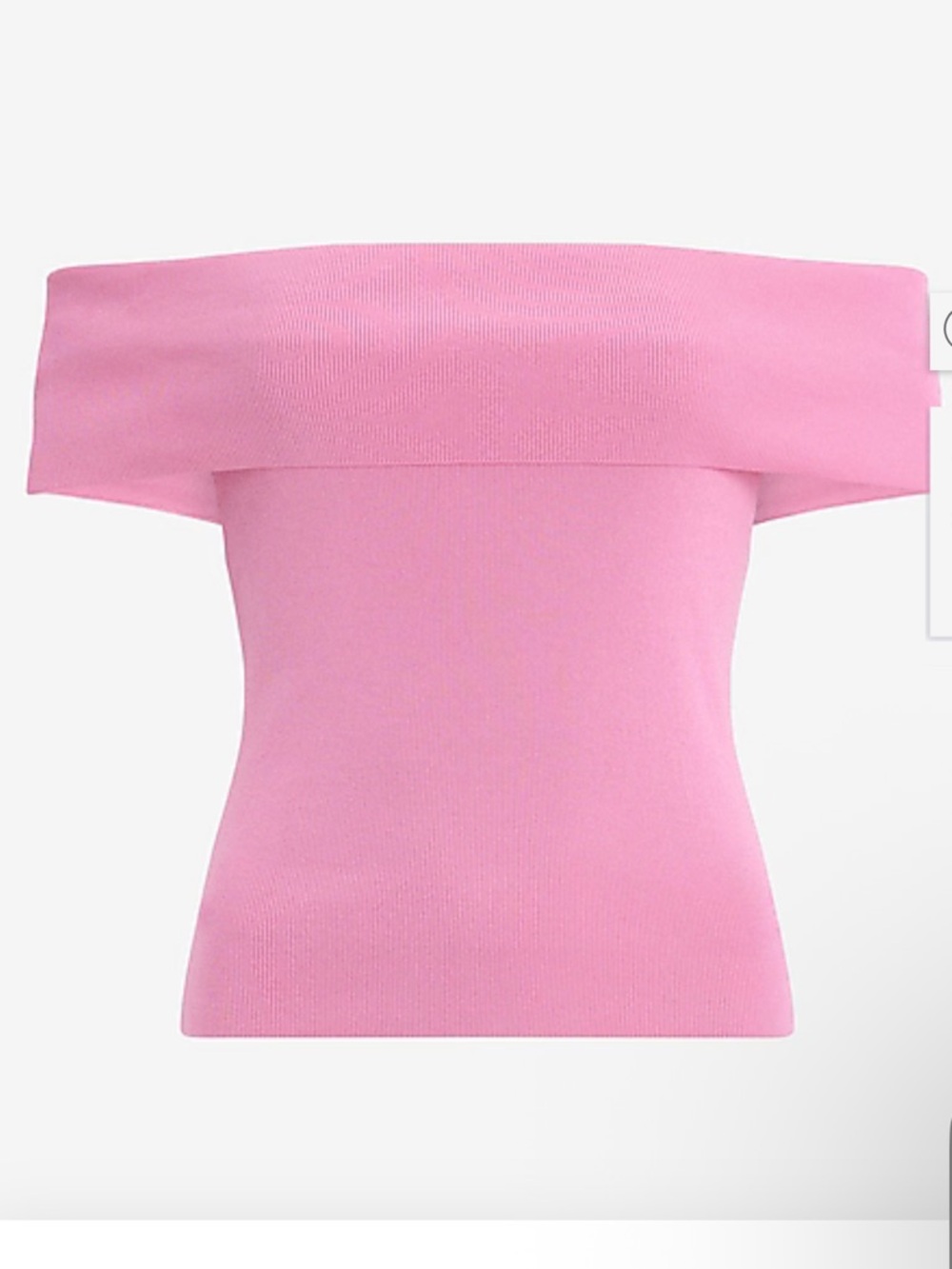 Express Pink Off-Shoulder short sleeve sweater